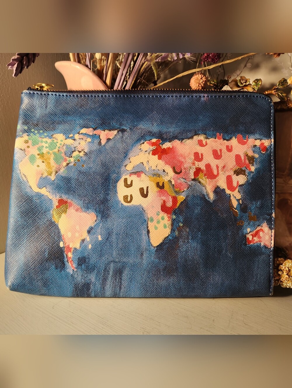 Nikki Cade Map Maker Commuter Clutch designed for Anthropologie